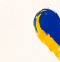 Blue and yellow heart